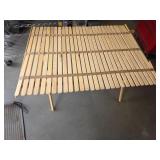 Folding camp table, 1 broke board. 1-27