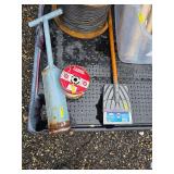 Spool of wire, ice scraper and more. 24-3