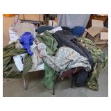 3 piece sleeping bag and military gear. 21-12
