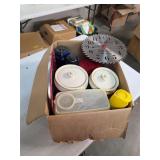 Containers and sears sawblade clock. 1-52