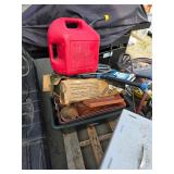 fuel can, planters, cart, camp stove. 55-101