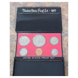 1977 uncirculated proof coin set. K11