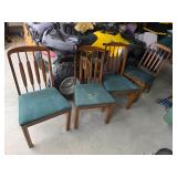 Solid padded wooden chairs. 1-18