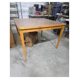 Square wooden table 30 in tall 42x42in top. 5-1
