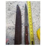14in Damascus blade with sheath. m10
