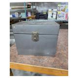 Metal box of bartender items. 55-67
