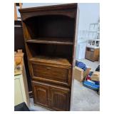 Cabinet 76in tall, 32in wide, 17in deep. 55-54