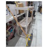 Shelving unit 39in tall, 34in wide. 55-17