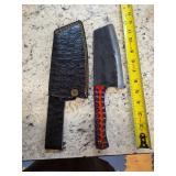 12in long, 3in wide knife with sheath. M17