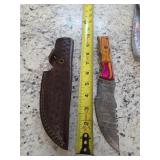 10in Damascus blade with sheath. M4