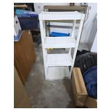 Plastic shelf 4ft tall, 21 wide, 14in deep. 55-53