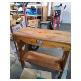 Carved wooden heart shelf. 26-19