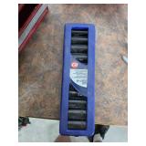 11 pc, deep drive 3/8in impact socket set. 33-7