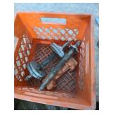 dumbbells in crate. 40-29