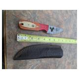 8in Damascus blade with sheath. M13