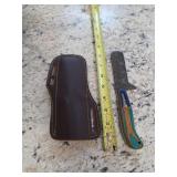 8in unique Damascus blade with sheath. M15