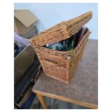 Wicker basket, lights, ear piercing kit. 40-88