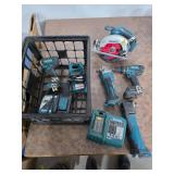 Makita 18v tool and charger's lot. 40-16