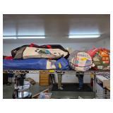 sleeping bags, quick pitch tent, camp chair. 4-1