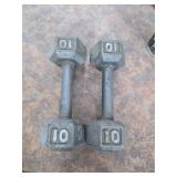 pair of 10-pound dumbbells. 40-28
