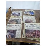 Newspapers right after 9/11 tragedy. 77-10