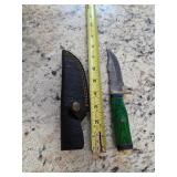 8in Damascus blade with sheath. M2