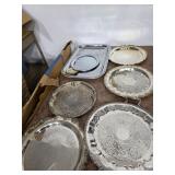 Silverplate serving platters lot. 40-98