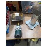 Propane heater and exhaust pipe. 77-7