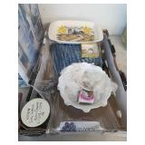 Hand painted ceramics and vintage items. 36-7