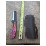 8.5in handmade blade with sheath. M16