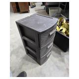 3 drawer plastic storage unit. 5-3