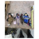 Porcelain native American doll and more. G3