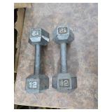 pair of 12-pound dumbbells. 40-26