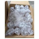 Box of plastic nice-looking glassware. 13-25