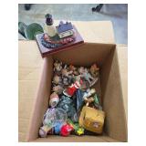 Box full of ceramic collectables. 13-45