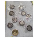 lot of coins/tokens. 80-14