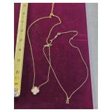 Sterling necklaces, gold tone & gold plated. 55-24