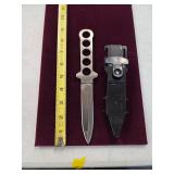 9in stainless steel throwing knife w/sheath. 26-3