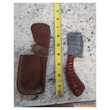 6.5 Damascus knife with sheath. 5-4