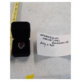 Garnet silver ring size 7.5. 80-2