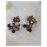 Clip on beaded earrings. 5-63