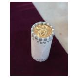 unsearched 25 dollar roll of dollar coins. 5-30