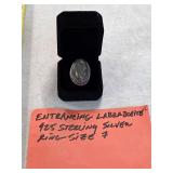 Labradorite and sterling silver size 7 ring. 80-6