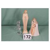 Two Goebel Madonna's & Crystal Angel