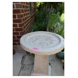 Glazed Redware Decorative Bird Bath