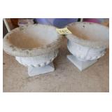 Pr. of Concrete Urn planters