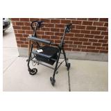 Black wheeled walker, etc.