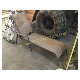 Brown aluminum frame, patio lounge