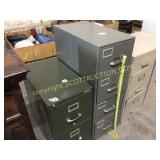 Remington Rand, gray four-door letter file cabinet