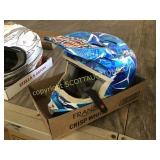 Fly racing blue motocross motorcycle helmet size